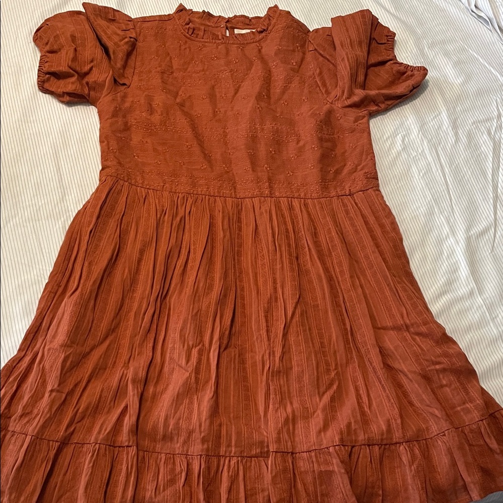 Universal Thread Rust Puff Sleeve Dress